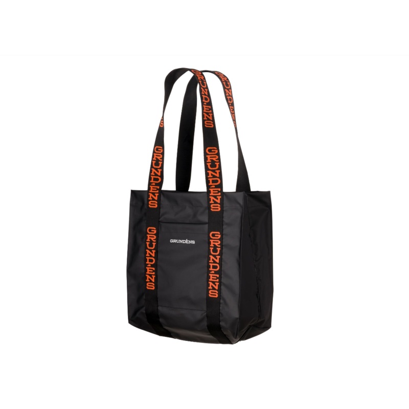 Grundens Shoreman Tote Bag|Black|White|Orange