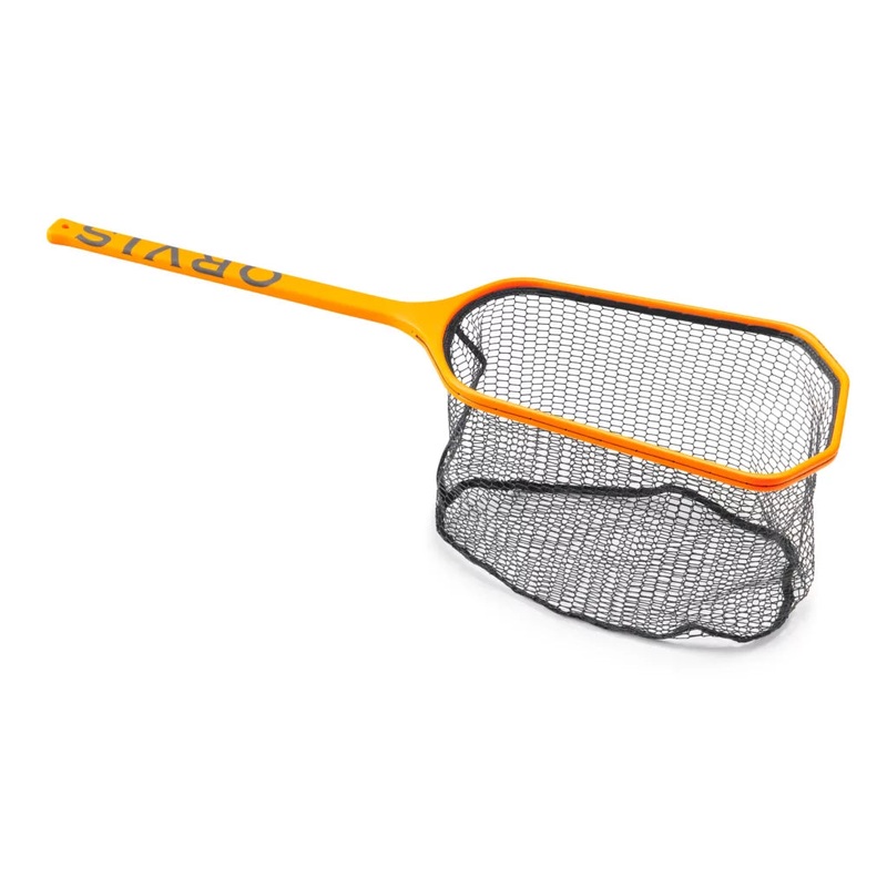 Orvis Wide Mouth Guide Net|Find My Net Orange|Dusty Olive|Brown Trout