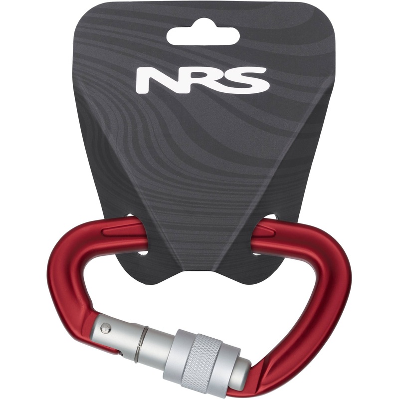 NRS Sliq Screw Lock Carabiner|Black|Blue|Red