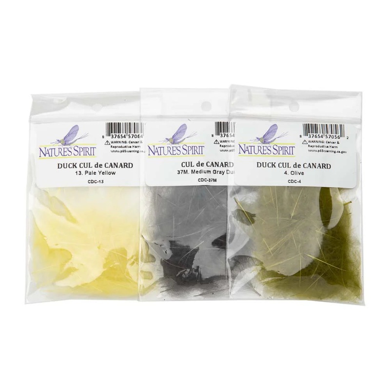 Duck CDC By Nature’s Spirit|PMD|BWO|Gray Olive|Baetis|Pale Yellow|Brown|Mallard Gray