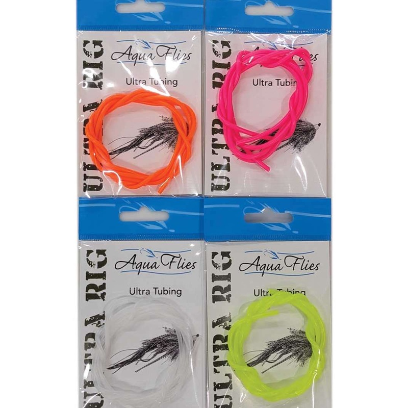 Aqua Flies Ultra Tubing|Chartreuse|Clear|Fluorescent Orange|1 Yard