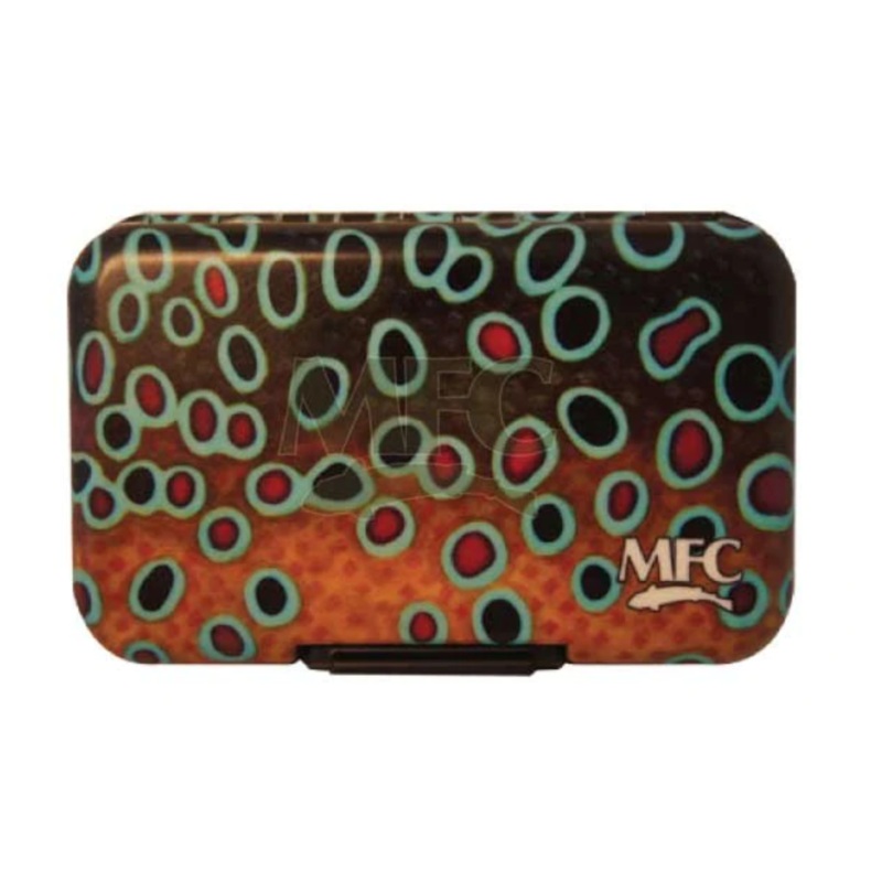 MFC Poly Fly Box|Maddoxs Brown Trout XI Skin|Sundells Brook Trout Skin|Sundells Rainbow Trout Skin|Larkos Chrome Mayfly|Hallocks Carp|Maddoxs Yellow Stone Cutty
