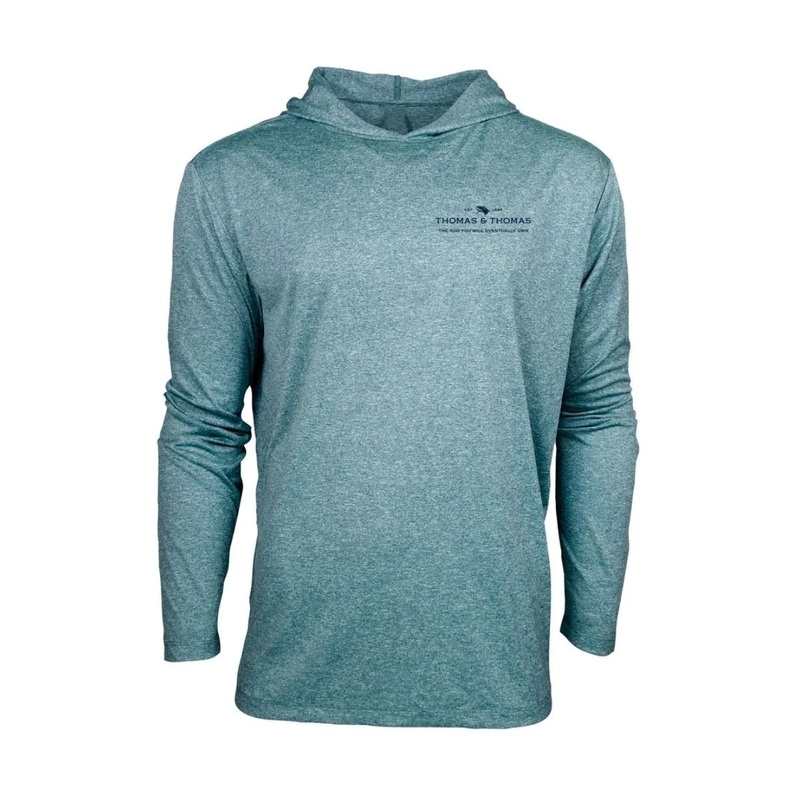 Thomas & Thomas Sun Hoodie|Gray Heather|Harbor Heather|Indigo Blue|Small|Medium|Large|XL