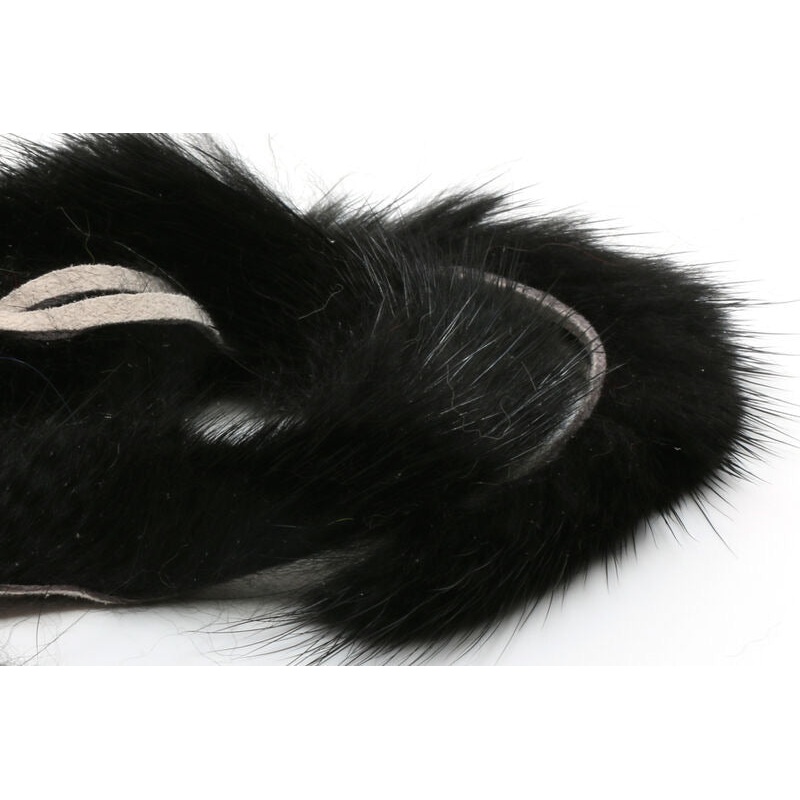 Hareline Mink Strips|Black|Tan