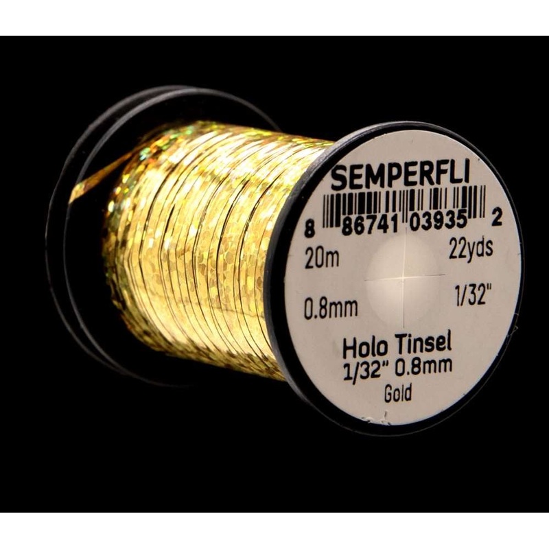Semperfli Holographic Tinsel|Gold|Copper|Silver|Red|Black Sparkles