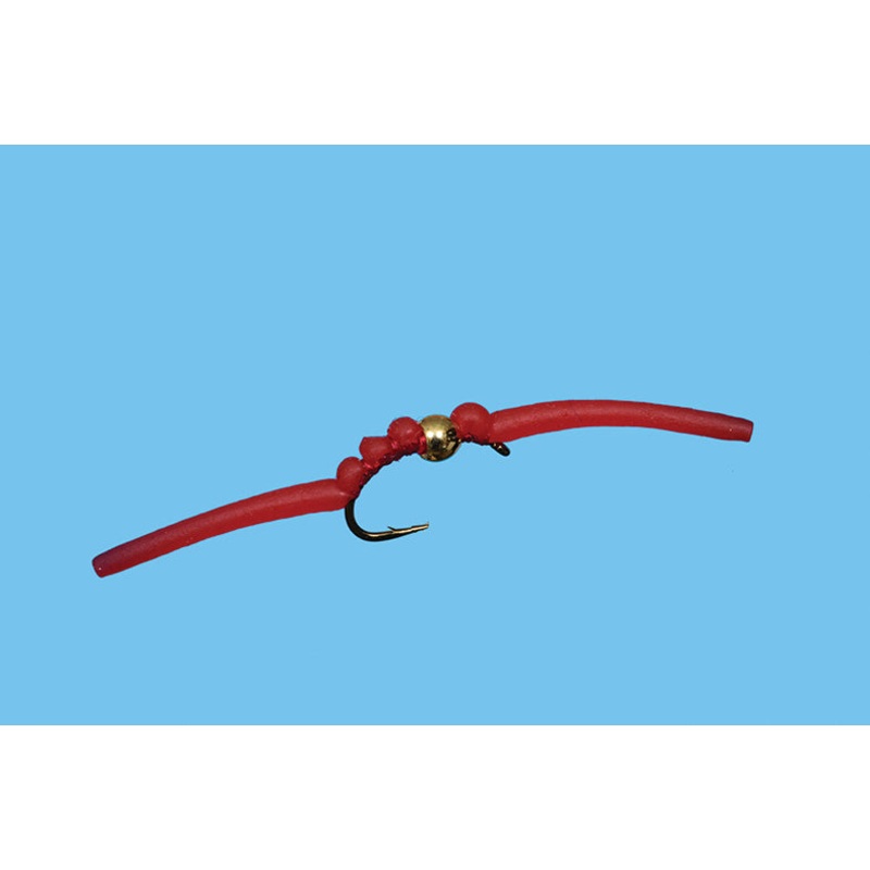 Bead Head Gummy Worm||12|Chartreuse|Red
