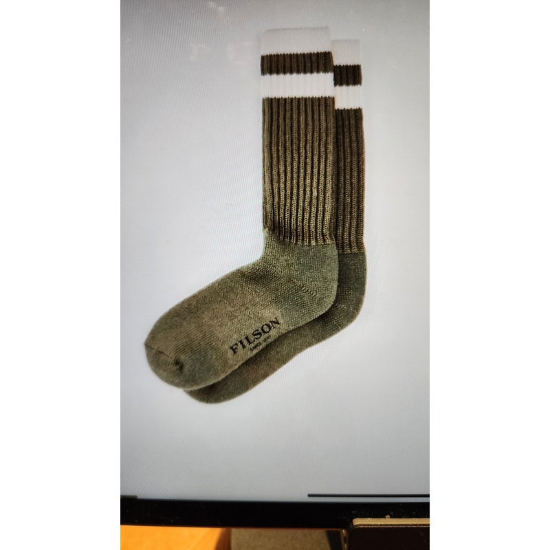 Filson Logger Thermal Sock|Black Red|Field Olive|Scarlet|Maroon/Gray|Small|Medium|Large|X-Large