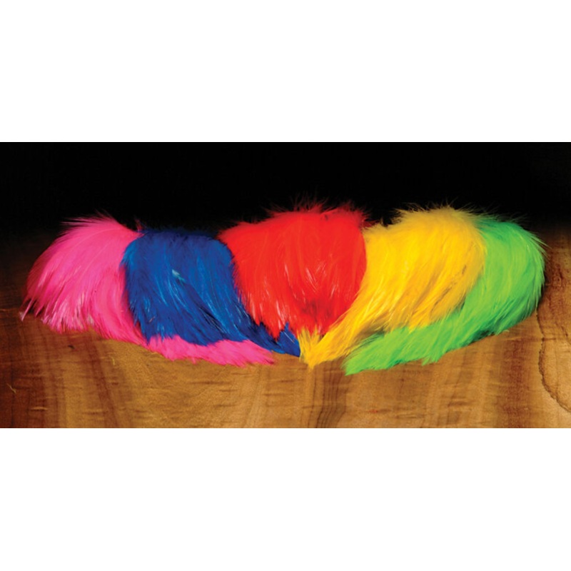 Saltwater Neck Hackle|Black|Fiery Brown|Fluorescent Blue|Hot Orange|Hot Pink|Purple|White|Chartreuse