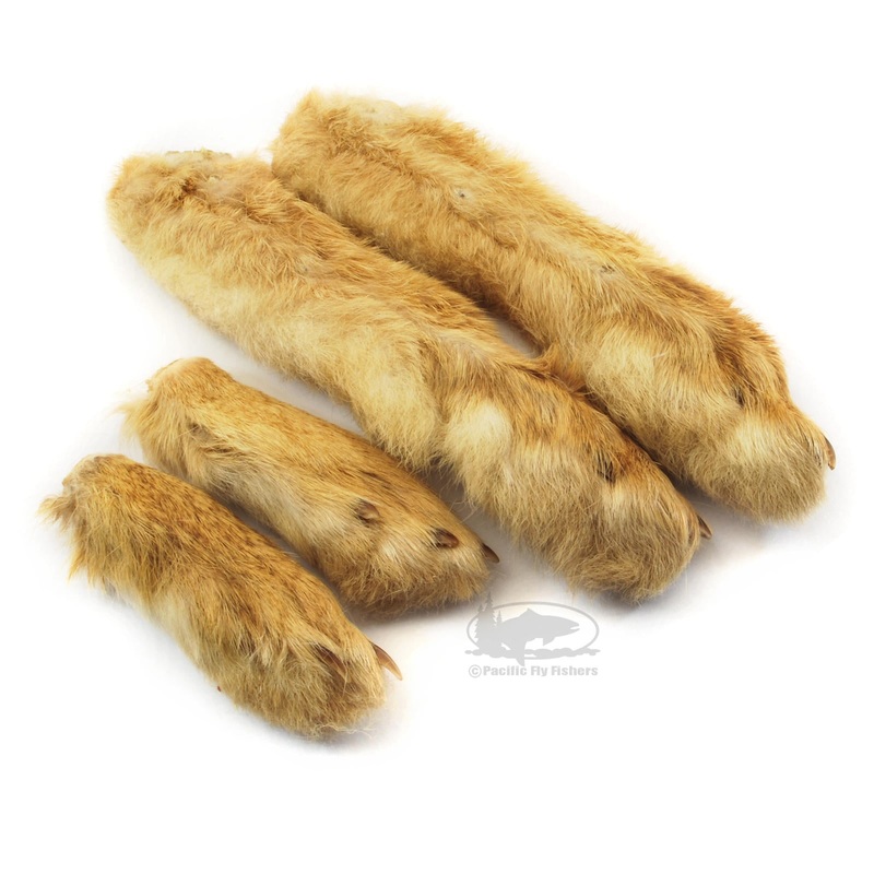Snowshoe Rabbit Feet|Medium Dun|Natural Cream