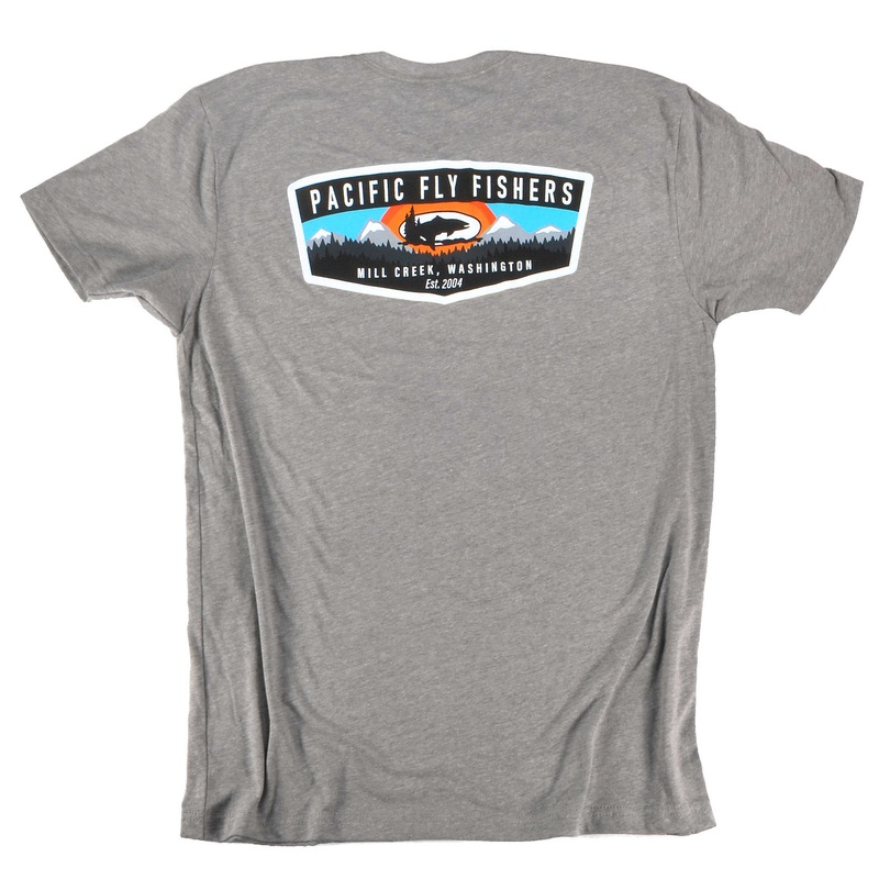 Pacific Fly Fishers Tee Shirt – Heather Gray