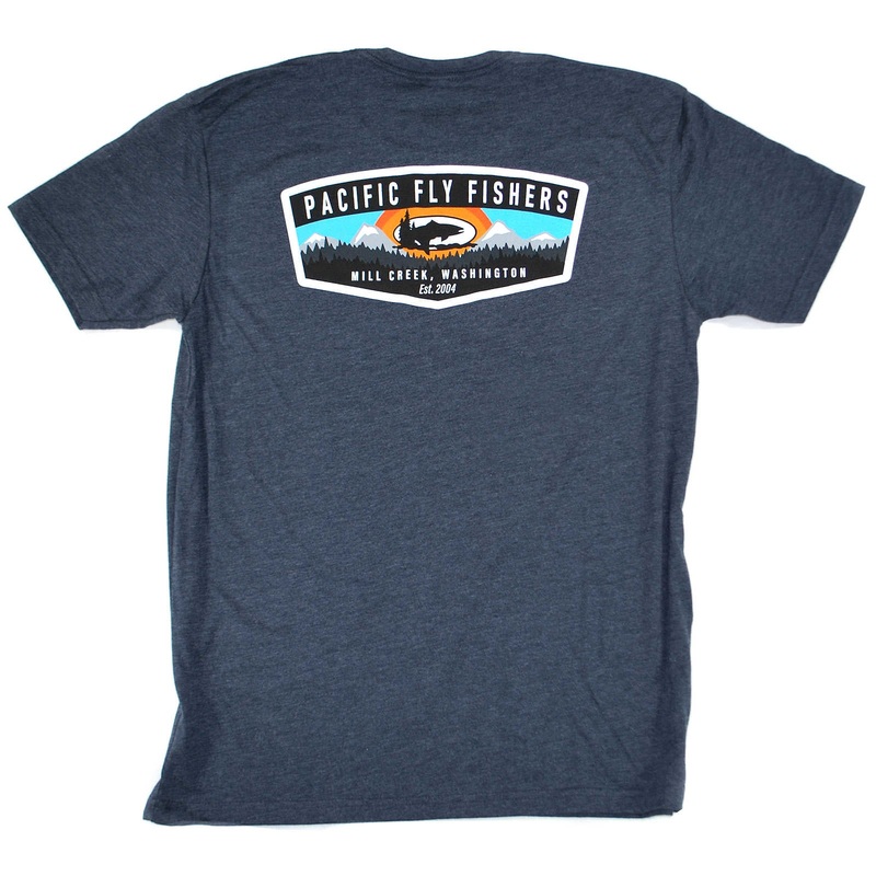 Pacific Fly Fishers Tee Shirt – Navy