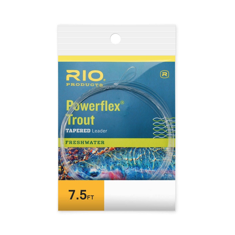 RIO Powerflex Trout Leaders|7.5 Feet|9 Feet|12 Feet|1X|2X|3X|4X|5X|6X|7X