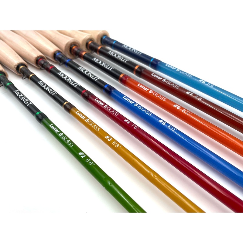 Moonlit Lunar S-GLASS Fiberglass Fly Rod w/case (old model clearance)