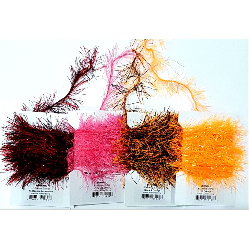 Semperfli Extreme String|Black|Black & Orange|Blue|Brown|Bronze|Chartreuse|Christmas|Copper|Cream|Fl. Dennis the Menace|Fl. Dark Pink|Fl. Orange|Fl. Salmon Roe|Fl. Shrimp Pink|Fl. Silver|Gold|Green|Lime|Litchen|Pale Pink|Red|Tan|White|Yellow|Fl. Bright Ch