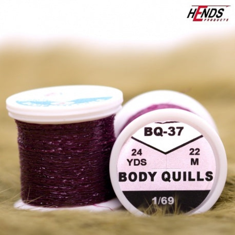 Hends Body Quills|Claret BQ-37|Yellow Olive Light BQ-02|Fluoro Yellow BQ-99|Grey Beige BQ-14|Fluoro Orange BQ-94|Violet BQ-17|Beige Tip Dark Gray BQ-65