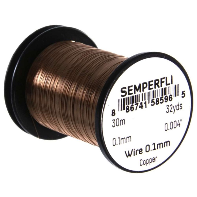 Semperfli Tying Wire .1mm|copper|red|bright silver|light gold|baby pink|chartreuse|brown|black|bright gold|Hot Green|Hot Pink|Ice Blue|purple|sea green|vivid green
