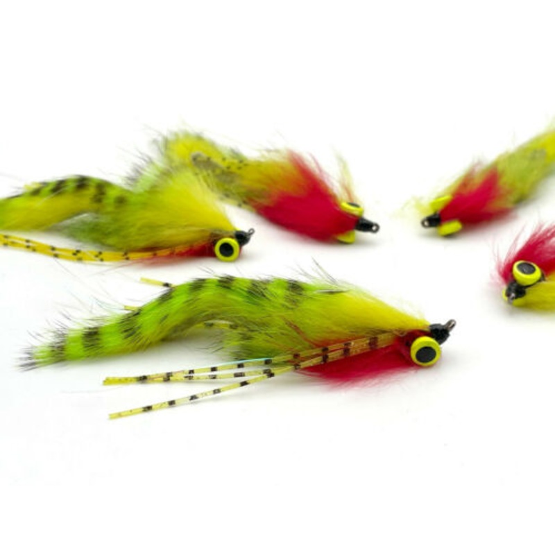 Dumbbell Eye Zonker Barbless Streamers (6 pack)