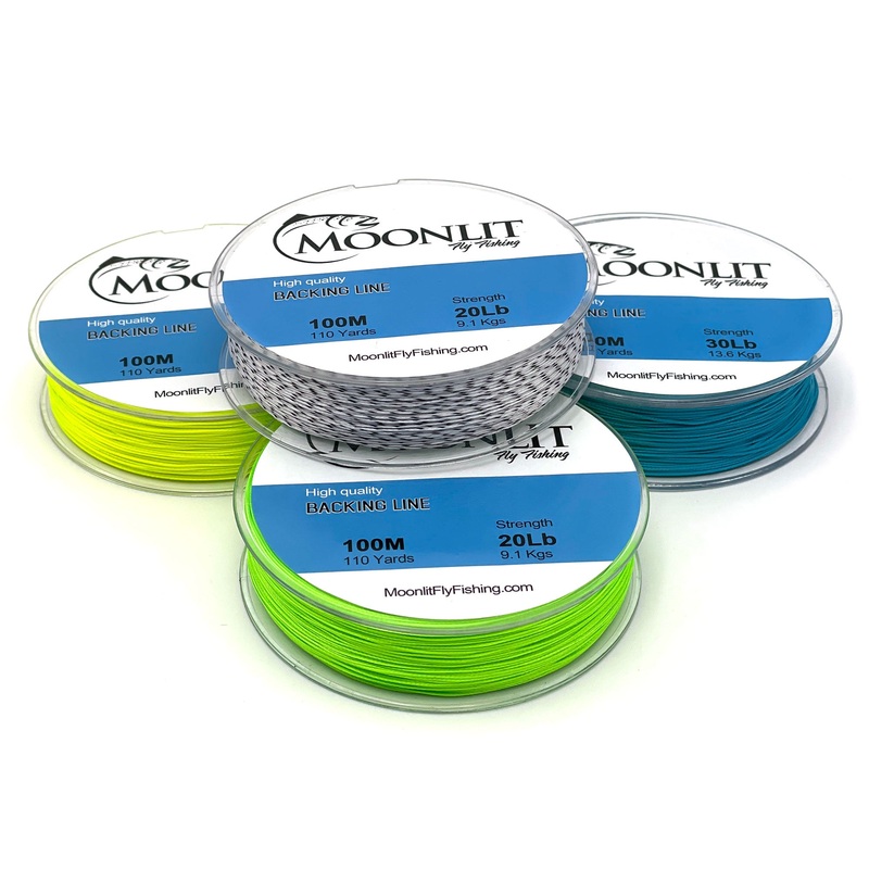 Moonlit Fly Line Backing|20 Lbs|30 Lbs|Blue|Neon Green|Speckled Yellow|Speckled White|Yellow