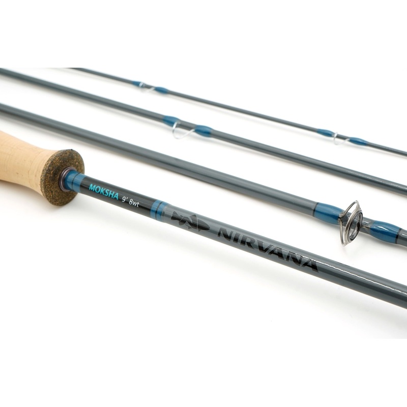 NIRVANA Moksha Fly Rod w/case|3wt – 7ft 6in|5wt – 9ft|6wt – 9ft w/Fighting Butt|8wt – 9ft w/Fighting Butt|3wt Nymph – 10ft|5wt Nymph – 10ft