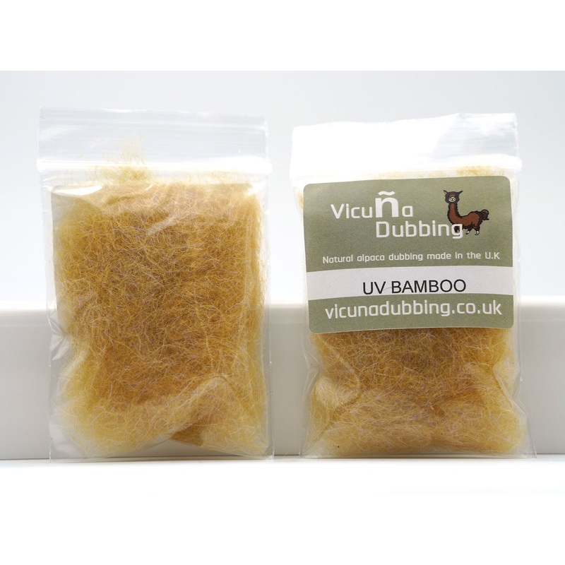 Vicuna UV Dubbing Single Pack|UV Bamboo|UV Carp Peacock|UV Purple|UV Rainbow|UV Fiery Brown|UV Hare’s Ear Sub|UV Black