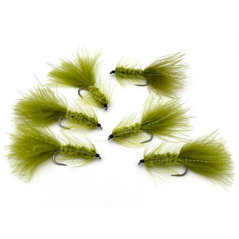 Woolly Bugger Flies Barbless (6 pack)