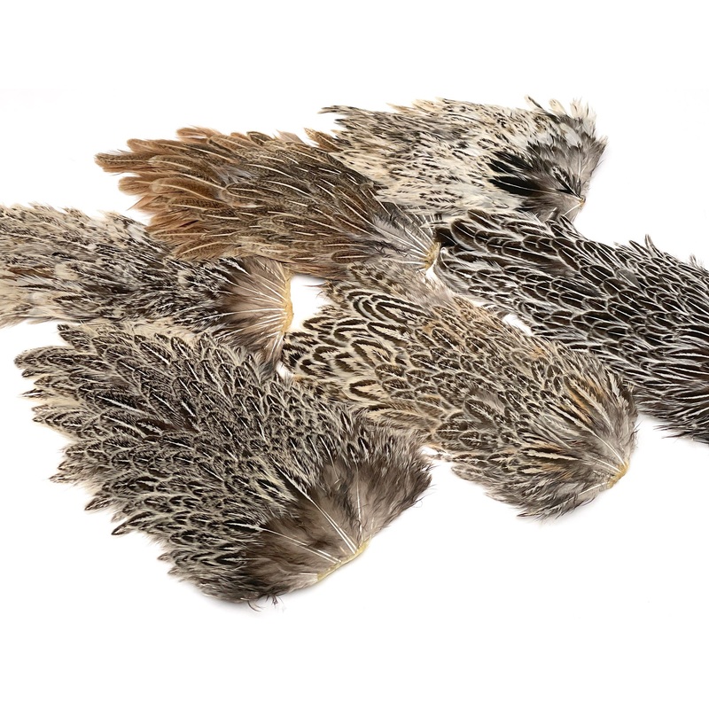 India Hen Back feather patch (Moonlit)