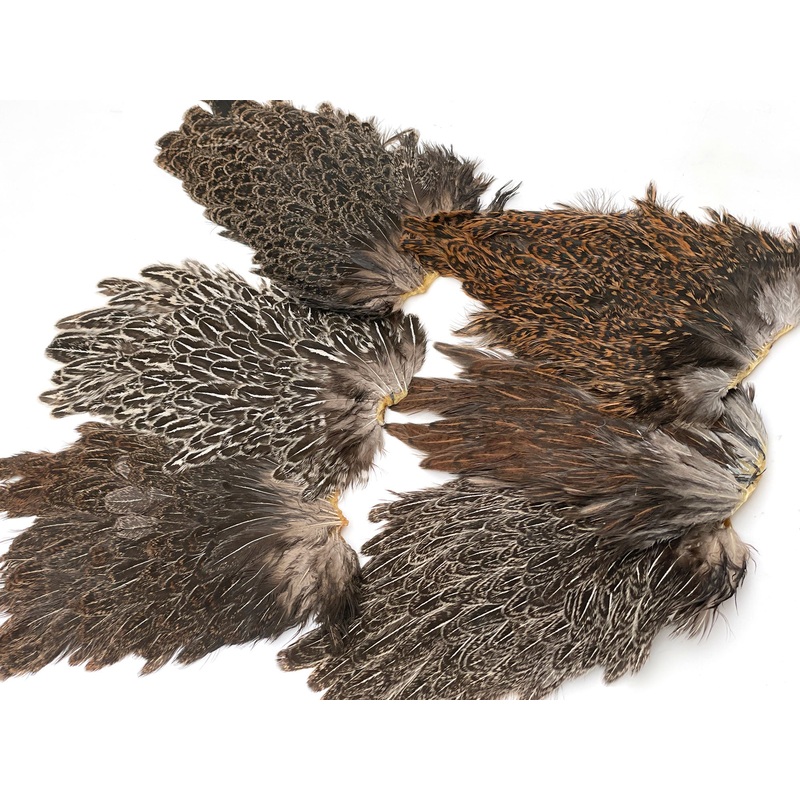 India Hen Back feather patch (Moonlit)