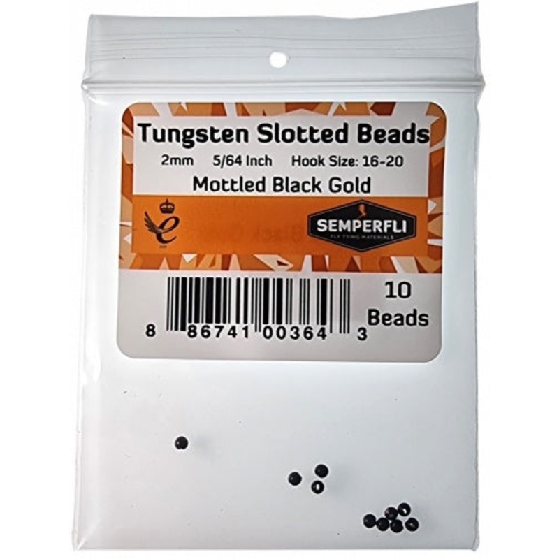 Semperfli Mottled Slotted Tungsten Beads