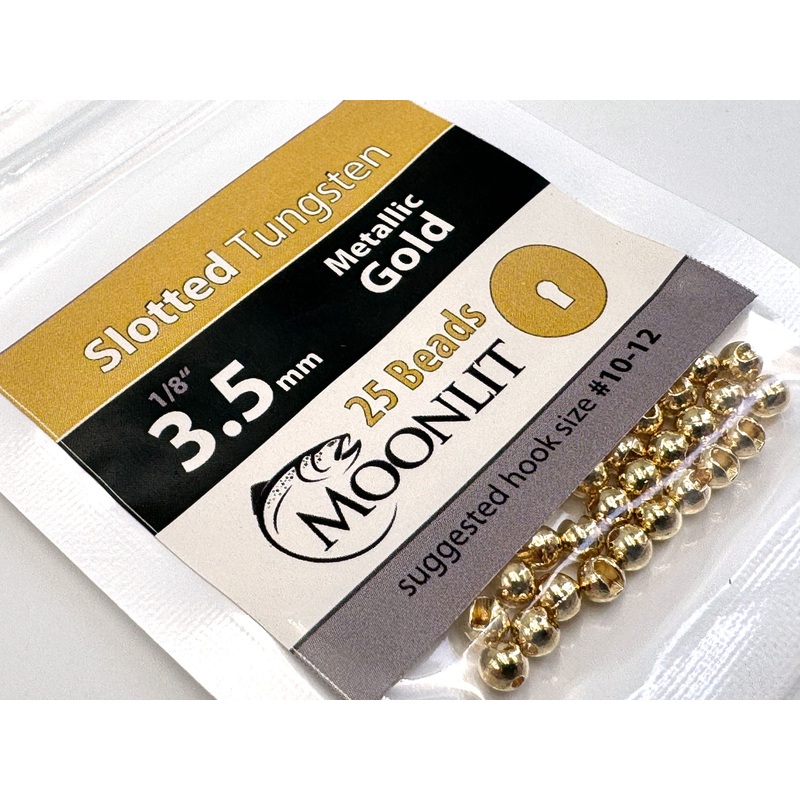 Moonlit Slotted Tungsten Beads (25 pack)