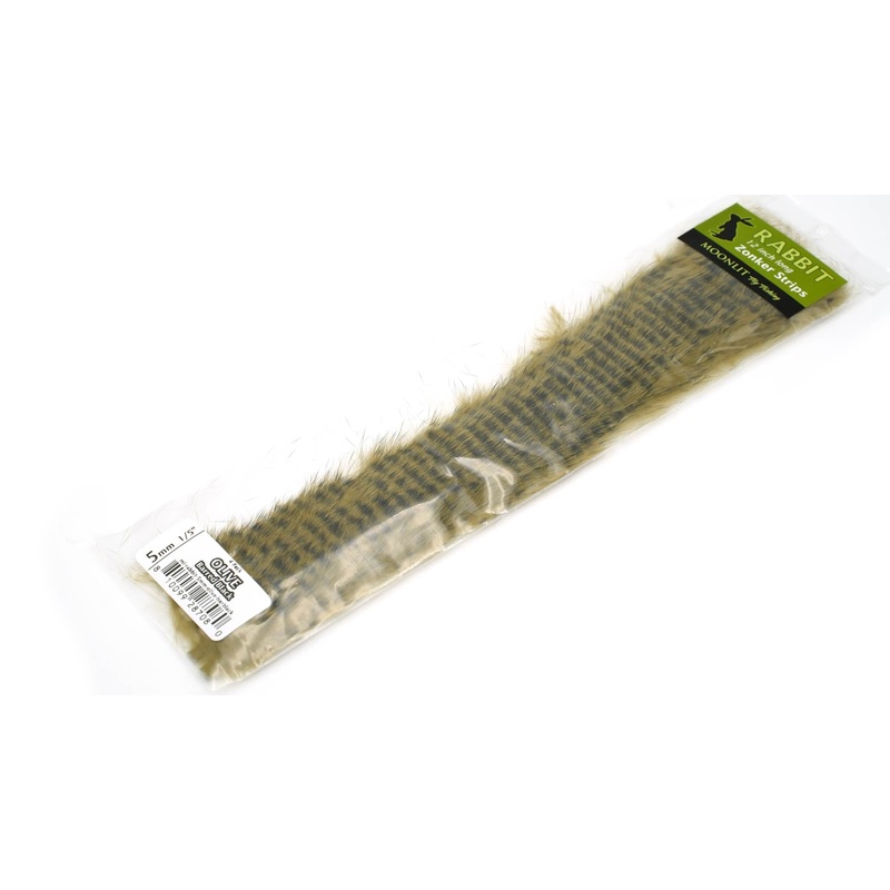 Barred Rabbit Zonker Strips (Moonlit)