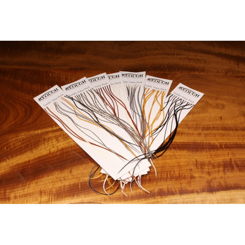 Keough’s Saddle Value Pack (dry fly hackle)