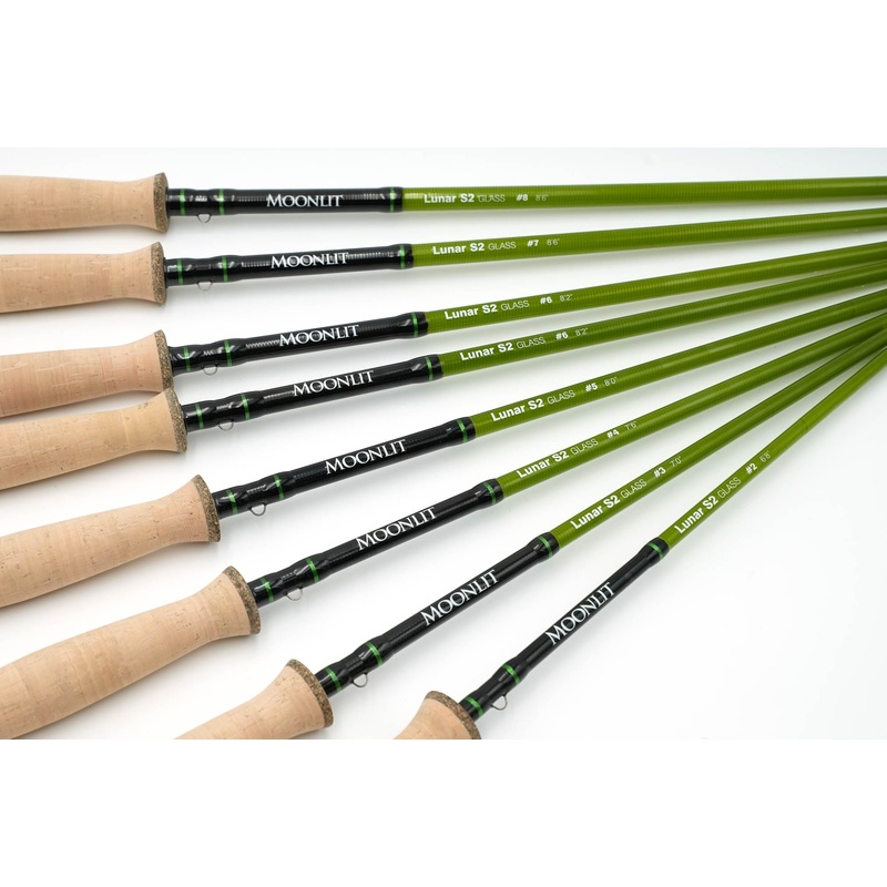 Moonlit Lunar S2-GLASS Fiberglass Fly Rod w/case (NEW MODEL)