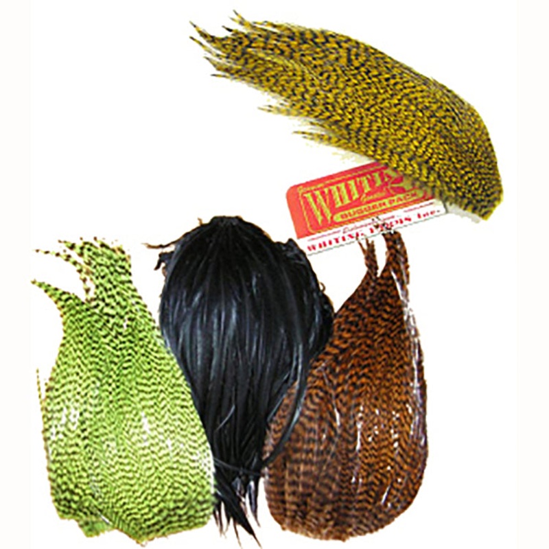 Bugger Pack|black|grizzly dyed brown|grizzly dyed golden olive|grizzly dyed olive|grizzly dyed orange|grizzly|grizzly / yellow|white dyed brown|white dyed coachman|white dyed medium dun|white