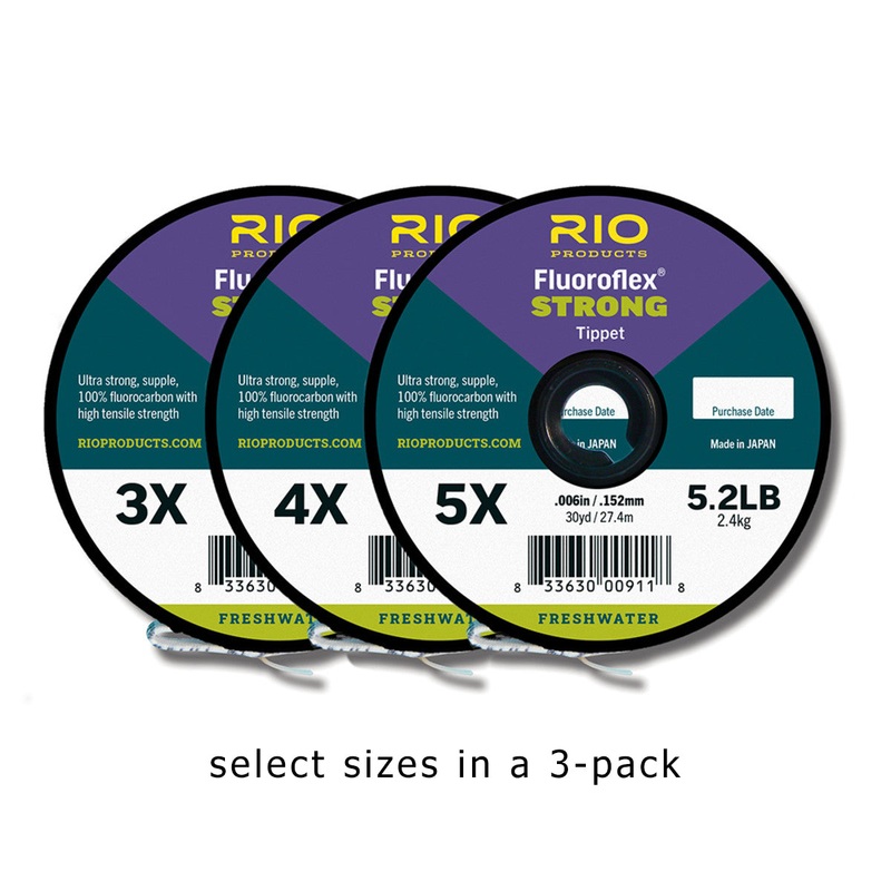 Fluoroflex Strong Tippet|0X-15.5 lb (7.0kg)|1X-13.3 lb (6.0kg)|2X-11.2 lb (5.1kg)|3X-8.8 lb (4.0kg)|4X-7.3 lb (3.3kg)|4.5X-6.1 lb (2.8kg)|5X-5.2 lb (2.4kg)|5.5X-4.5 lb (2.0kg)|6X-3.8 lb (1.7kg)|6.5X-3.1 lb (1.4kg)|7X-2.6 lb (1.2kg)|16 lb-16 lb (8kg)|20 lb