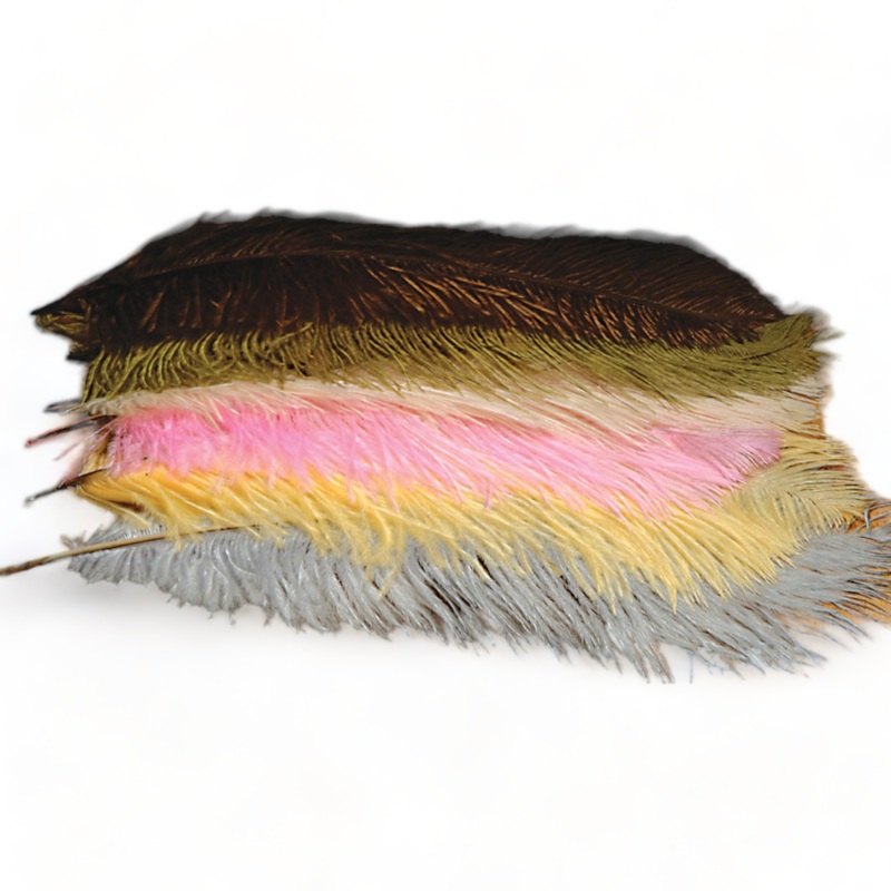 10 – 12 Ostrich Herl|black|brown|chartreuse|dark gray|dark olive|scud gray olive|hot orange|light gray|olive|scud orange|pink|purple|red|scud tan|white|yellow