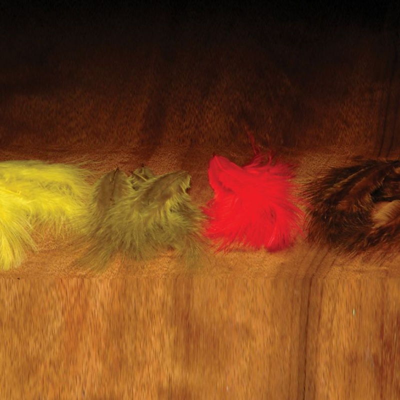 Mini Marabou|black|brown|chartreuse|olive|purple|white|yellow