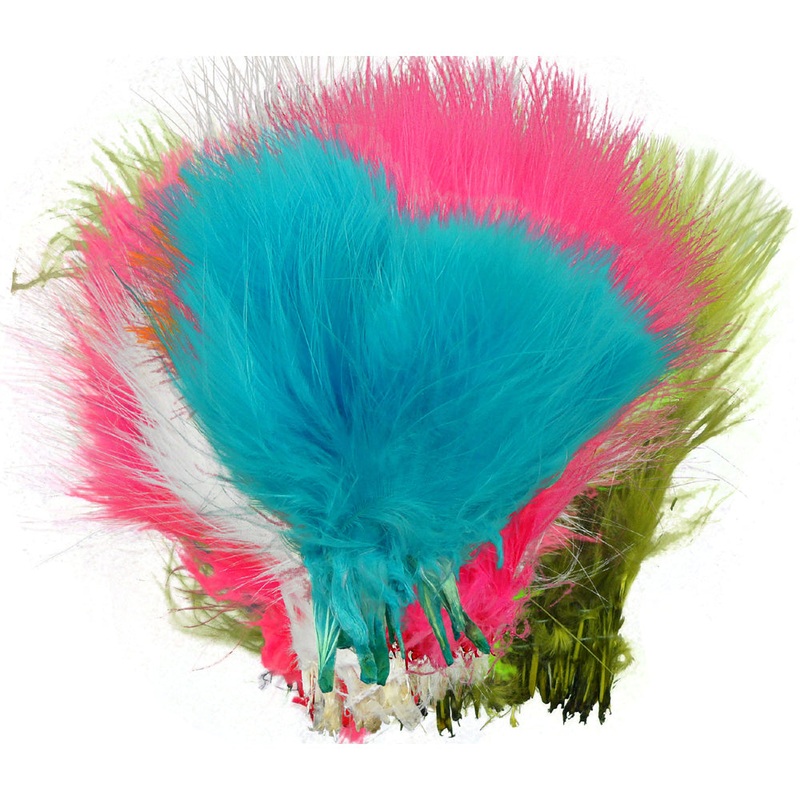 UV2 Marabou|black raven|kingfisher blue|cerise|fl. blue|fl chartreuse|fl orange|fl pink|fl white|hot pink|hot red|maroon|medium olive|pink|purple|yellow
