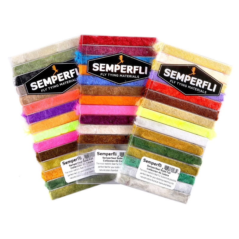 SemperSeal Subs Dubbing|peacock green|pale gray|pale blue dun|black|adams|light brown|fl red|fl purple|fl yellow|fl orange|fl pink|sooty olive|golden olive|medium claret|hot orange|brown|burnt orange|claret|cream|dark brown|light olive|primrose (lt. cahil