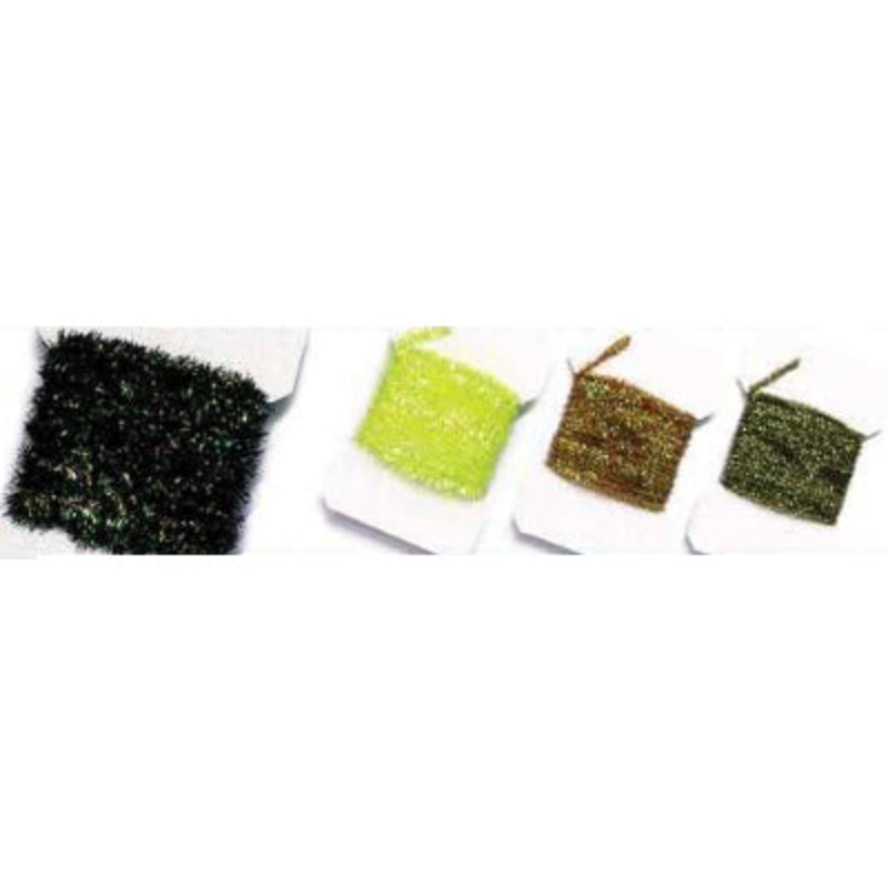 Pearl Chenille|small|medium|black|olive|peacock|fl. chartreuse|pearl|purple|red|root beer|yellow