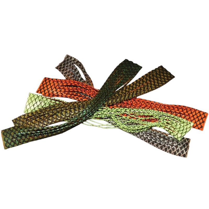 Barred Crazy Legs|chartreuse / pearl|clear / pearl|frog green / pearl|olive / green|orange / gold|deep purple / blue|white / pearl|golden yellow / pearl