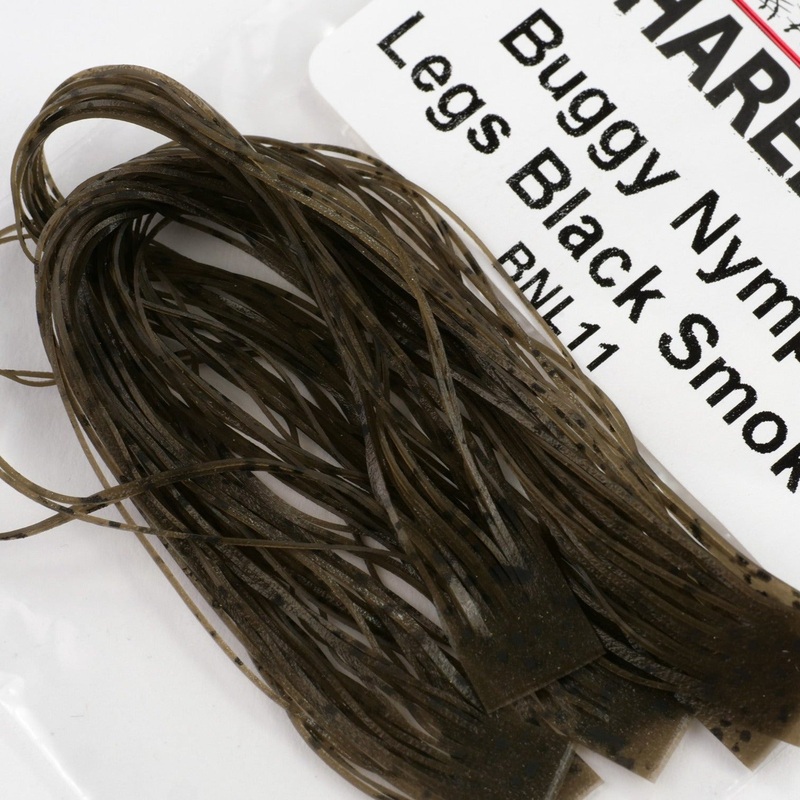 Buggy Nymph Legs|black|brown|golden|hare’s ear tan|olive|orange|root beer|rust