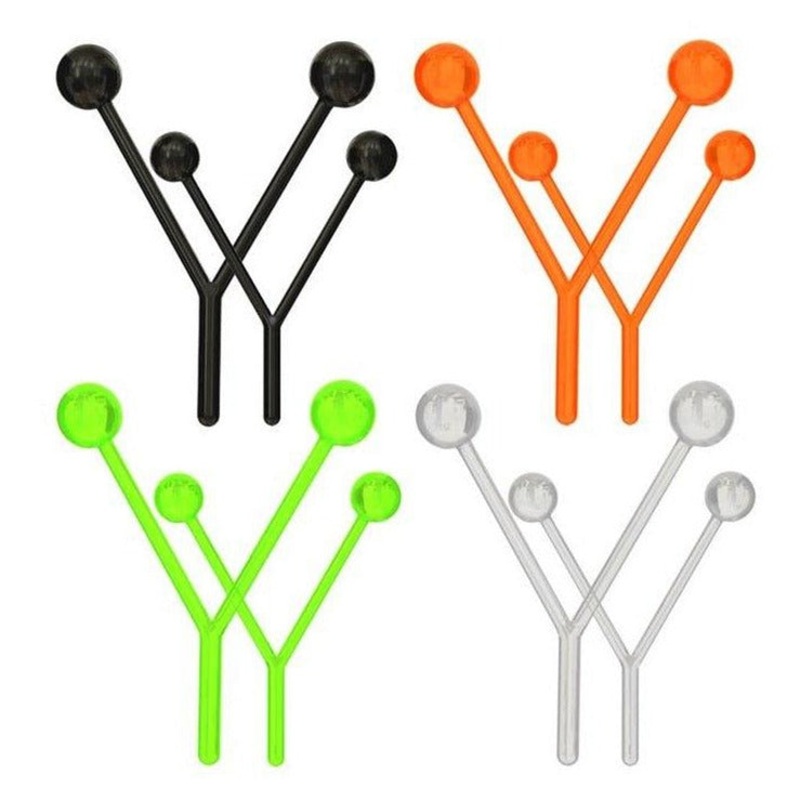 Plastic V-Type Shrimp Eyes|black|fl. chartreuse|clear|fl. orange