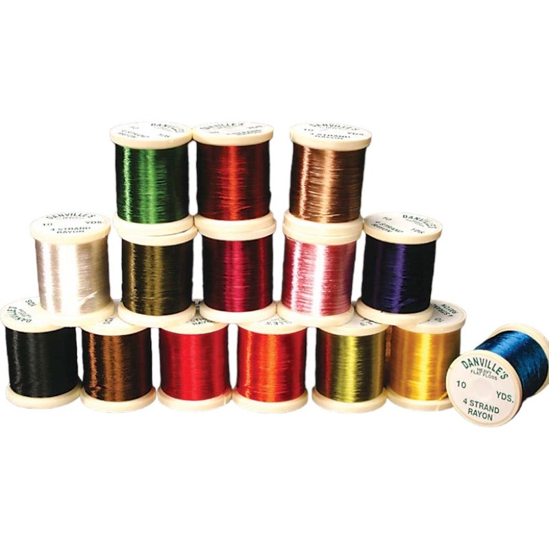4 Strand Rayon Floss|black|burnt orange|coffee|dark brown|kelly green|olive|peacock green|pink|purple|red|soldier blue|tobacco brown|white|wine|yellow