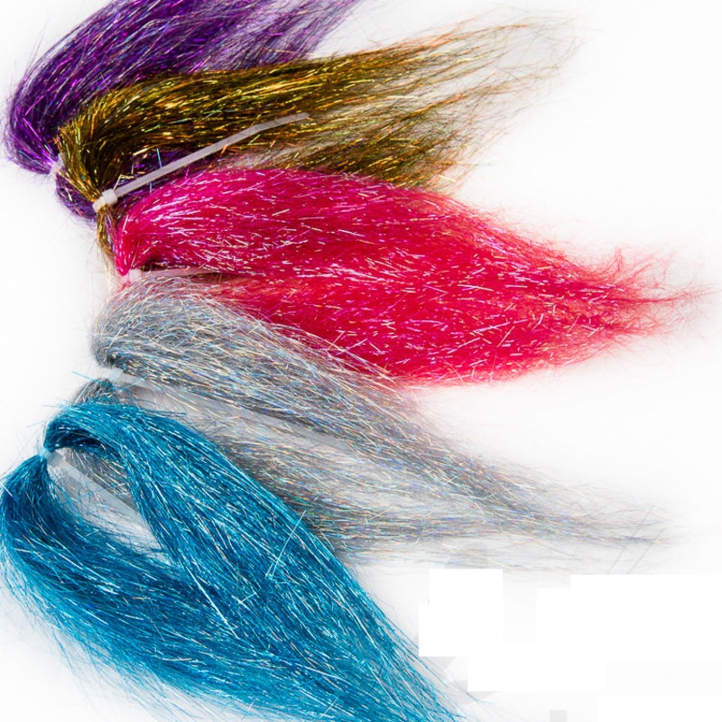 Angel Hair|baitfish|black|blue ice|brown olive|chartreuse ice|chartreuse|electric pink|peacock|pearl gold|pearl olive|pearl purple|polar ice|purple ice|purple|root beer|silver holographic|silver|steelhead ice