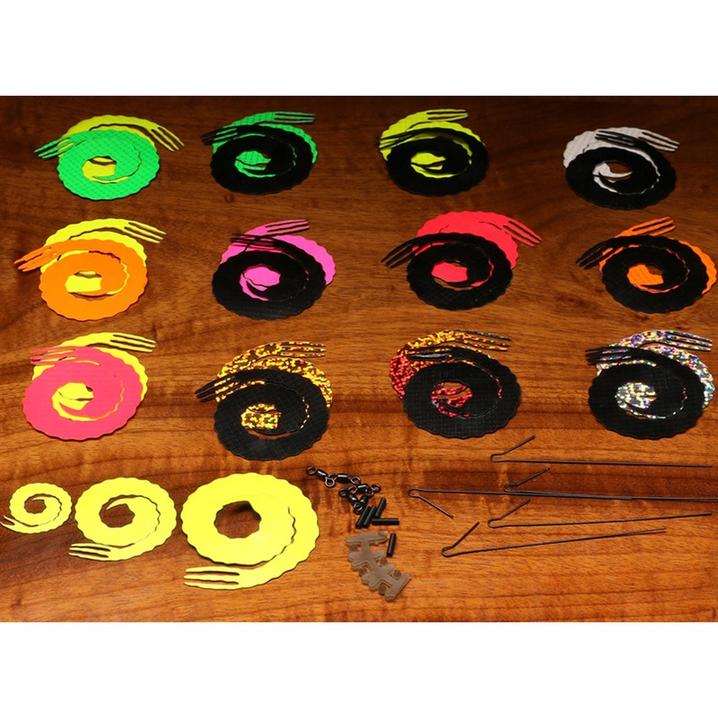 Forked Bling Tails|Big Game|Medium Game|Small Game|black / fl. yellow|black / fl. hot pink|black / fl. orange|fl. orange / fl. yellow|fl. fire red / fl. yellow|black / fl. fire red|black / fl. chartreuse|fl. green chartreuse / fl. yellow