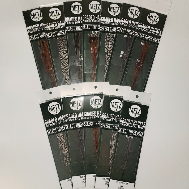 Hackle Select 3-Pack|brown|dun|grizzly|12-16|14-18|16-20|18-22
