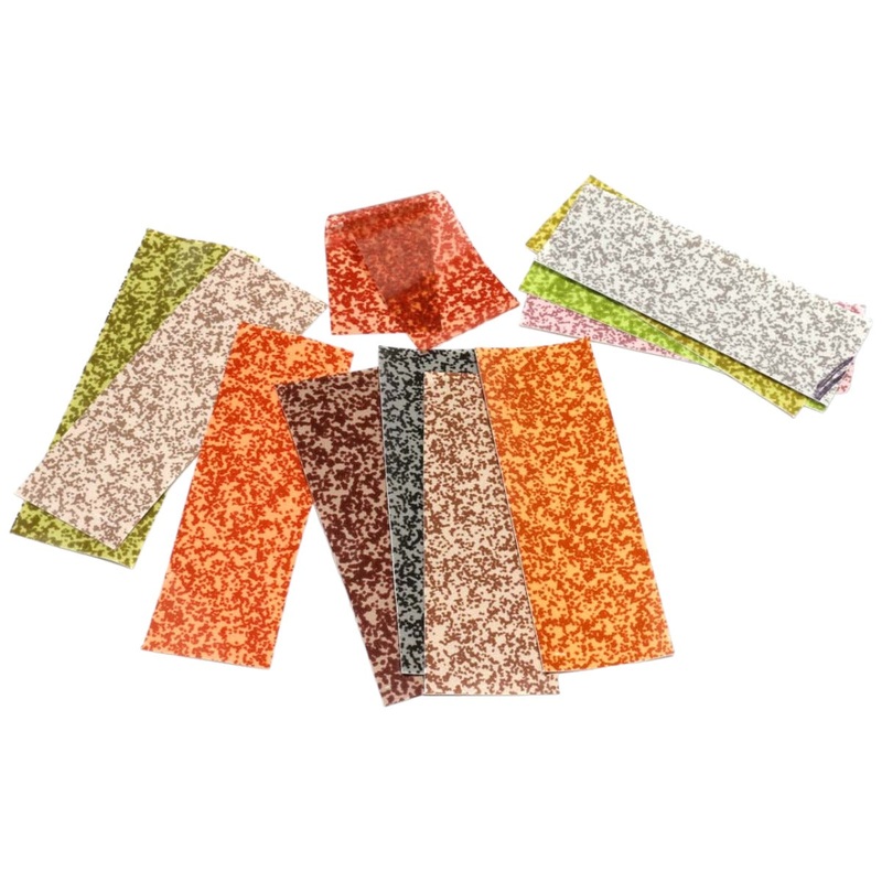 Mottled Transparent Slim Skin|Black|Brown|Burnt Orange|Chartreuse|Clear|Dark Tan|Golden Olive|Grey|Light Pink|Olive Brown|Olive|Orange|Rust|Tan