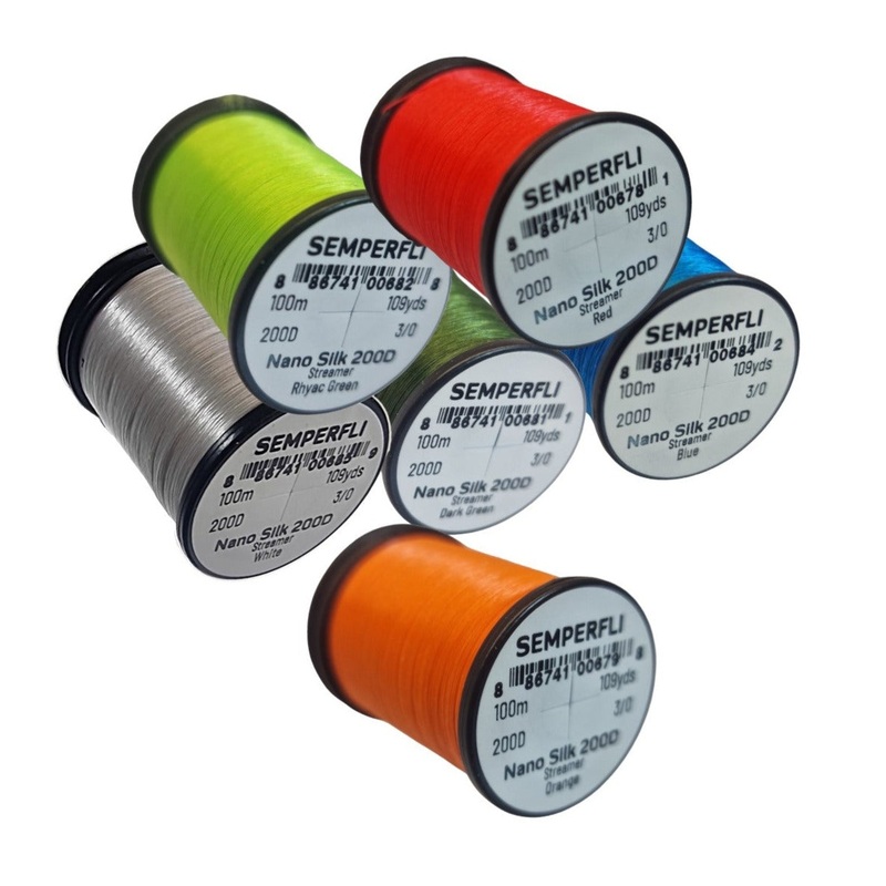 Nano Silk Streamer 200D|black|blue|dark green|dark gray|rhyac green|light gray|orange|pale green|red|white|yellow
