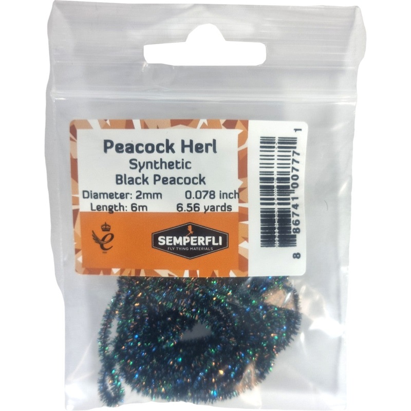 Synthetic Peacock Herl|extra small (2mm)|small (4mm)|black|blue|green
