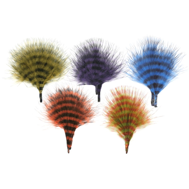 Barred Marabou|Blue/Barred Black|Burnt Orange/Barred Black|Brown/Barred Black|Chartreuse/Barred Black|Fuchsia/Barred Purple|Grey/Barred Black|Olive Brown/Barred Black|Olive/Barred Black|Olive/Barred Brown|Olive/Barred Rust|Purple/Barred Black|Tan/Barred B